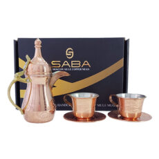 ست 5 تکه دله و فنجان مسی مدل یادگار کد HS59