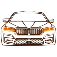 چراغ دیواری نئونی طرح ماشین bmw