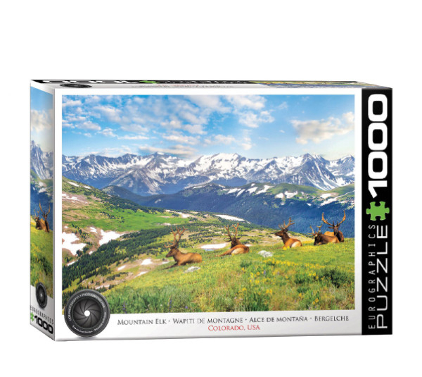 پازل 1000 تکه یوروگرافیکس پازلز مدل Mountain Elks - Colorado
