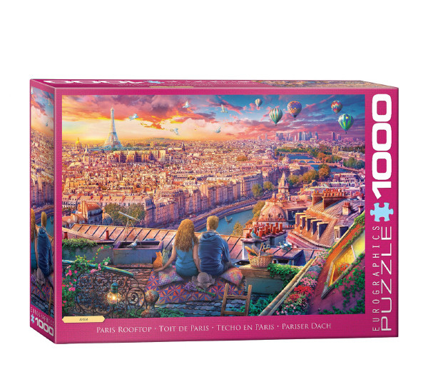 پازل 1000 تکه یوروگرافیکس پازلز مدل 6000-5886 Paris Rooftop