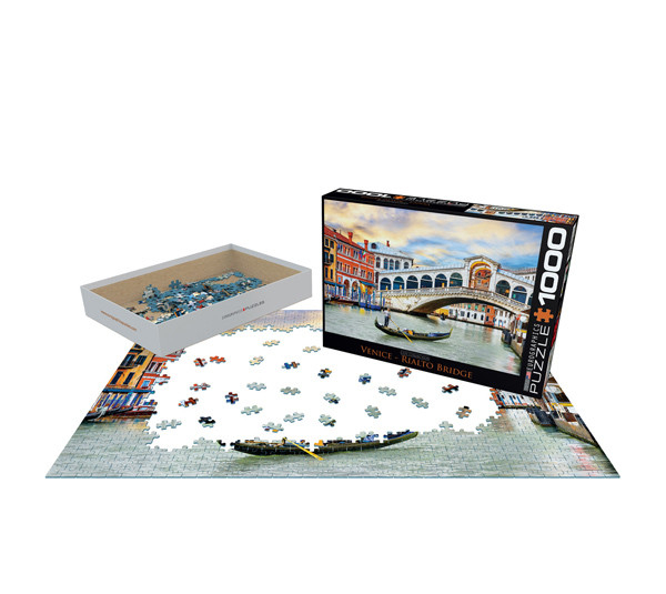 پازل 1000 تکه یوروگرافیکس پازلز مدل 6000-0766 Venice Rialto Bridge