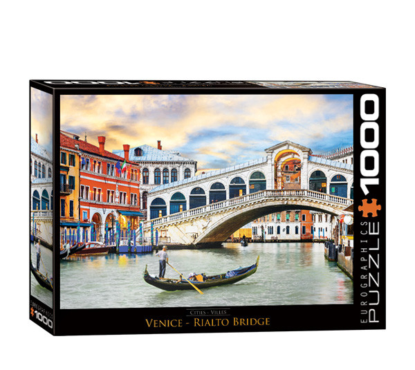 پازل 1000 تکه یوروگرافیکس پازلز مدل 6000-0766 Venice Rialto Bridge