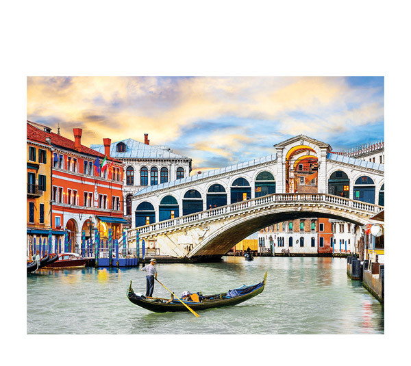 پازل 1000 تکه یوروگرافیکس پازلز مدل 6000-0766 Venice Rialto Bridge