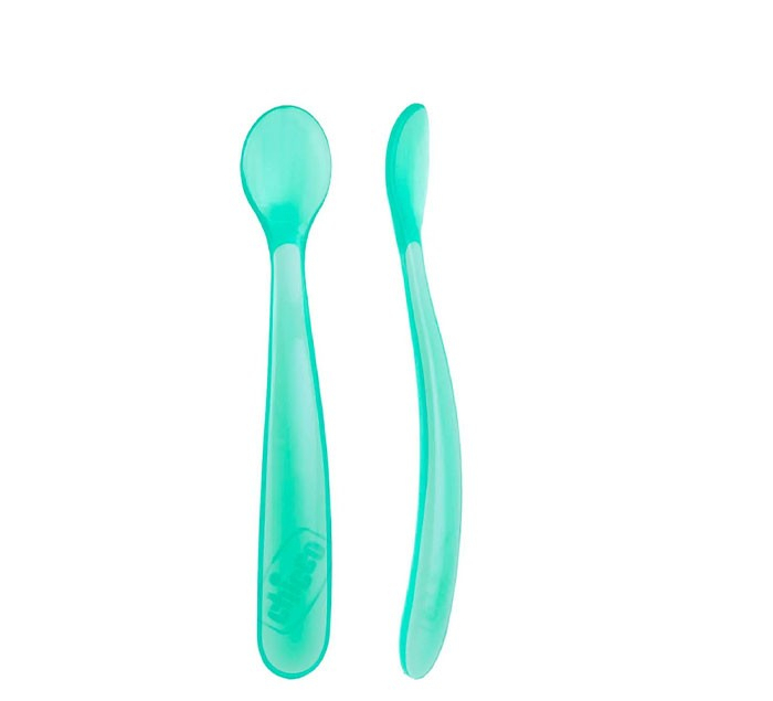قاشق غذا کودک چیکو مدل softly spoon بسته ۲ عددی