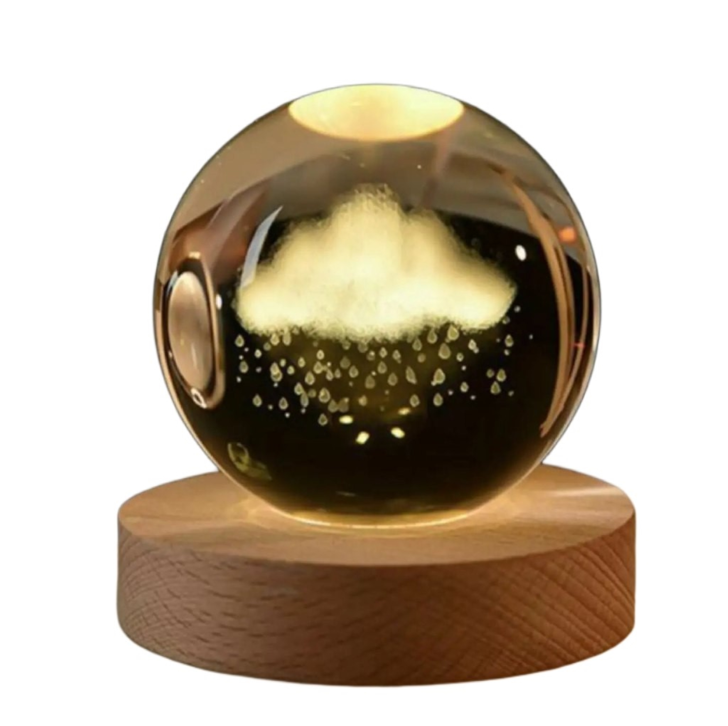 چراغ خواب مدل گوی کریستالی ابر بارون 3D