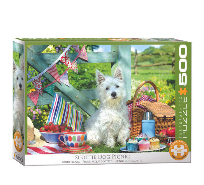 پازل 500 تکه یوروگرافیکس پازلز مدل Scottie Dog Picnic كد 5461-6500
