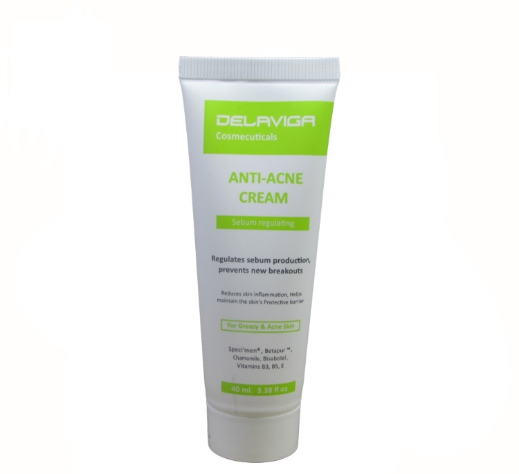 کرم ضد جوش دلاویگا مدل Oily And Pimple Prone Skin حجم 40 میلی لیتر
