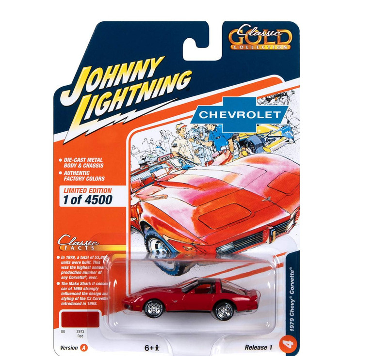 ماکت ماشین طرح کوروت مدل CHEVY CORVETTE 1979 جانی لایتینگ