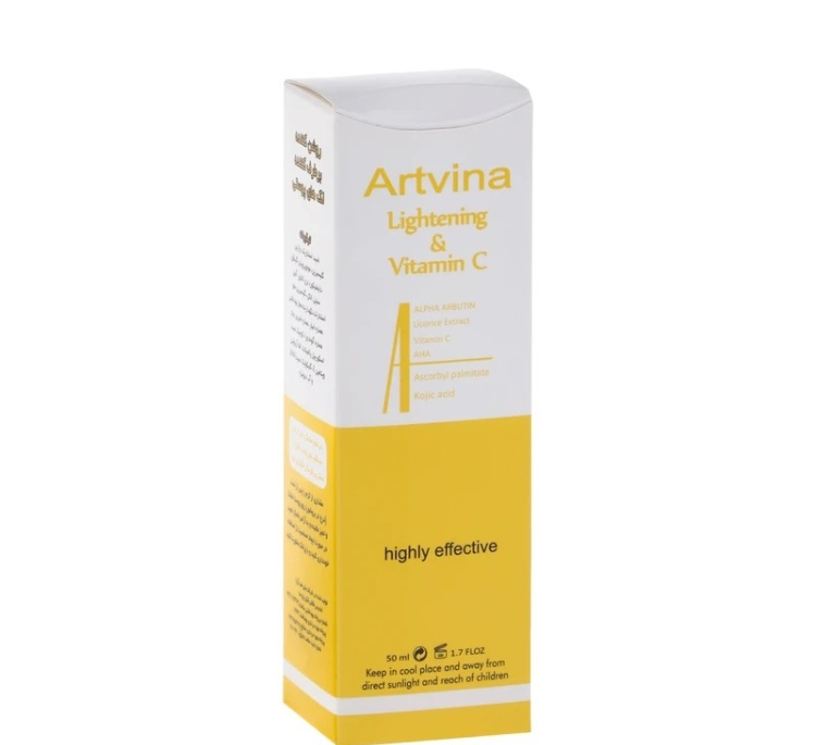 کرم روشن کننده و ضد لک آرت وینا مدل Vitamin C حجم 50 میلی لیتر
