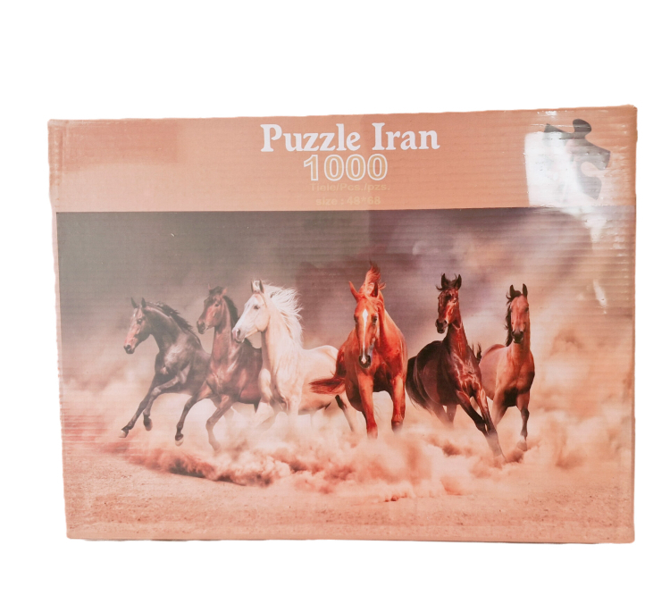 پازل 1000 تکه ایران پازل طرح گله اسب های وحشی کد 2020