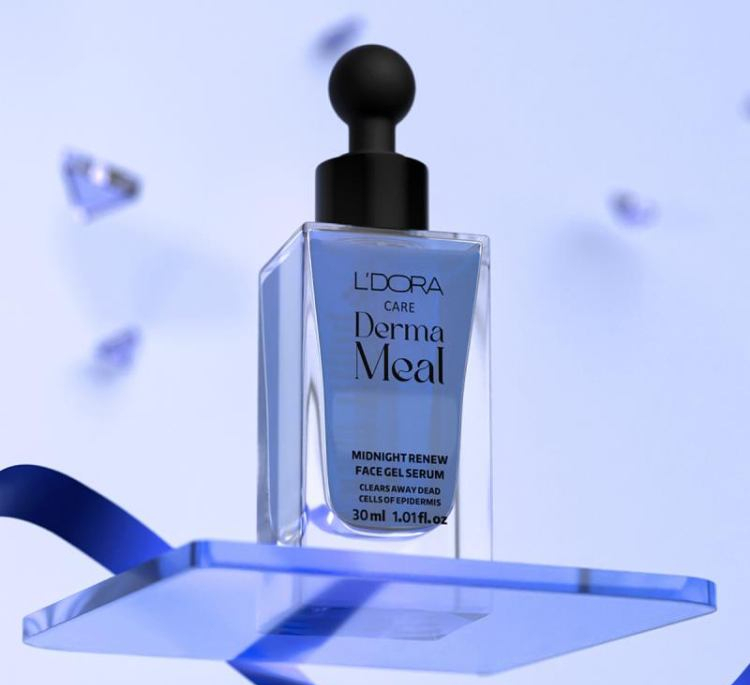 سرم ژل ضد چروک پوست صورت لدورا مدل Derma Meal مناسب شب حجم 30 میلی لیتر