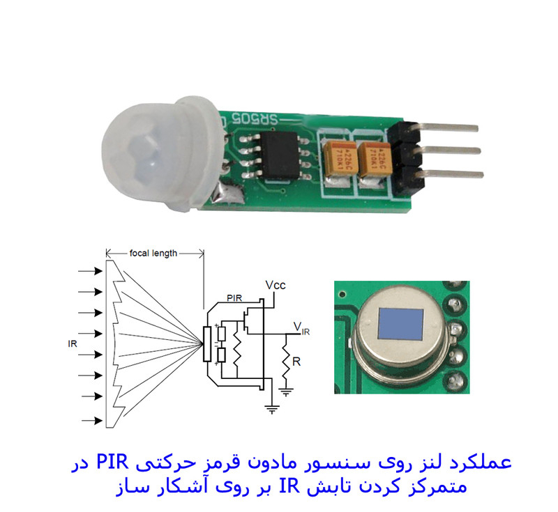 کیت آموزش الکترونیک مهندسیکا مدل ماژول تشخیص حرکت مادون قرمز جانداران PIR-07