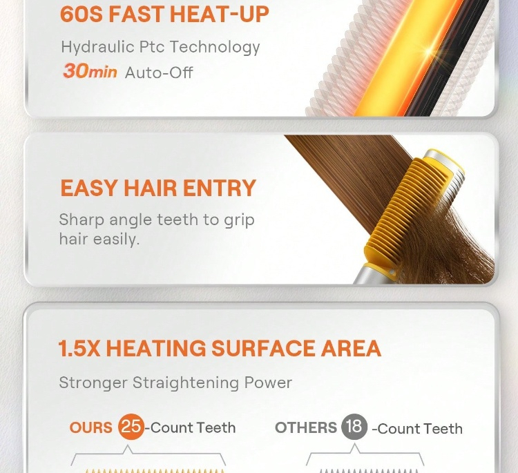 برس حرارتی سه بعدی شیگلم هیر مدل Sleek Chic