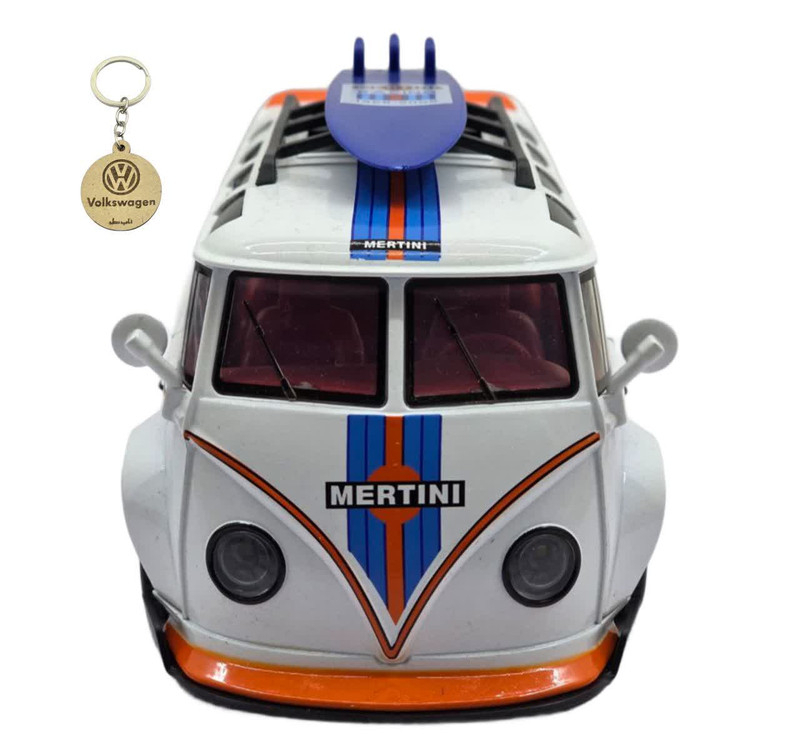 ماکت ماشین ناب سل مدل فولکس اسنوبرددار فانتزی T1 سافاری همراه با جاسوییچی Snowboarder Volkswagen NAAB001