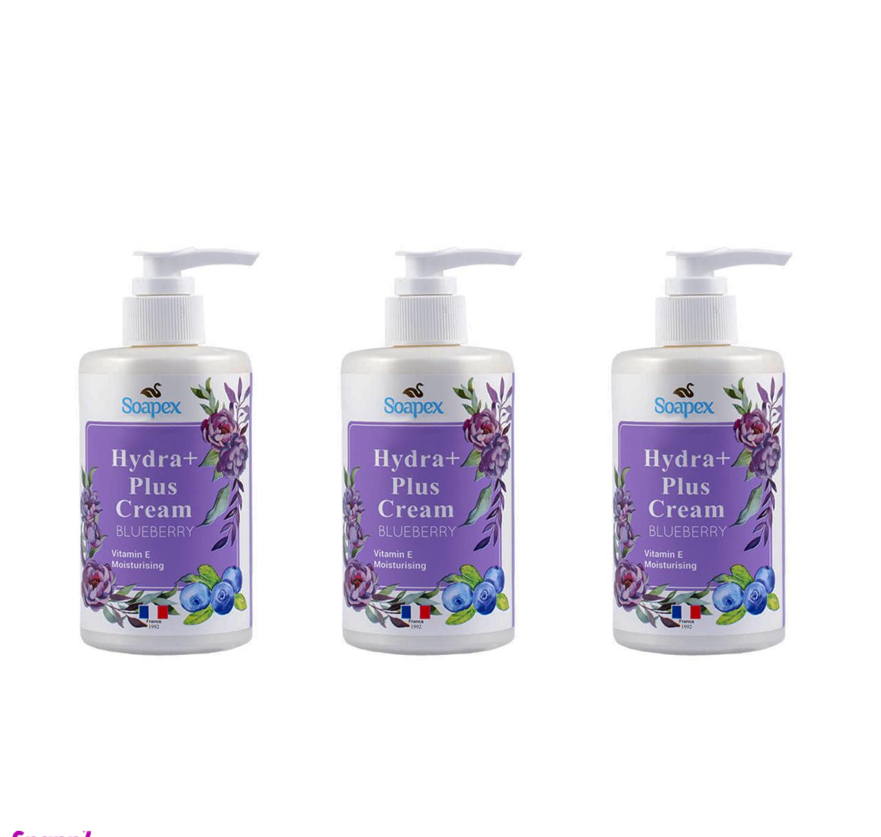 کرم آبرسان سوپکس (Soapex) مدل BLUEBERRY حجم 250 میلی‌لیتر بسته 3 عددی
