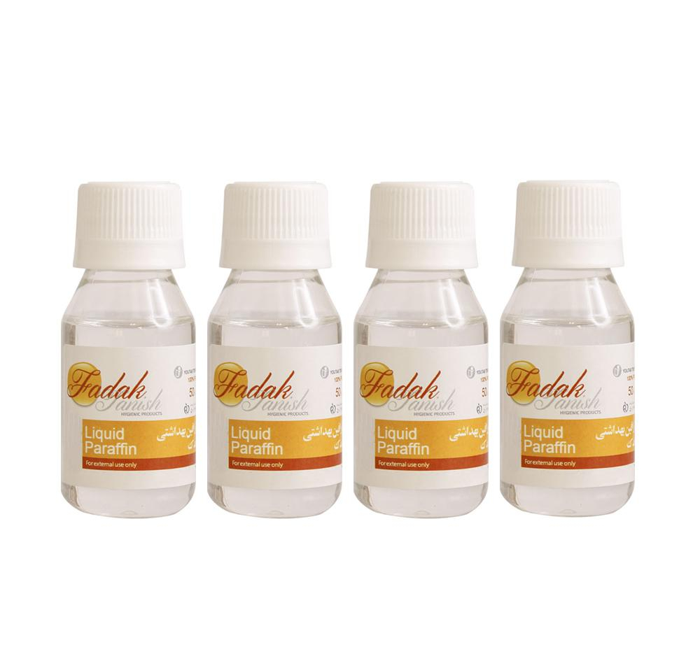 روغن پارافین فدک تانیش (Fadak Tanish) مدل p4 حجم 50 میلی‌‌لیتر مجموعه 4 عددی