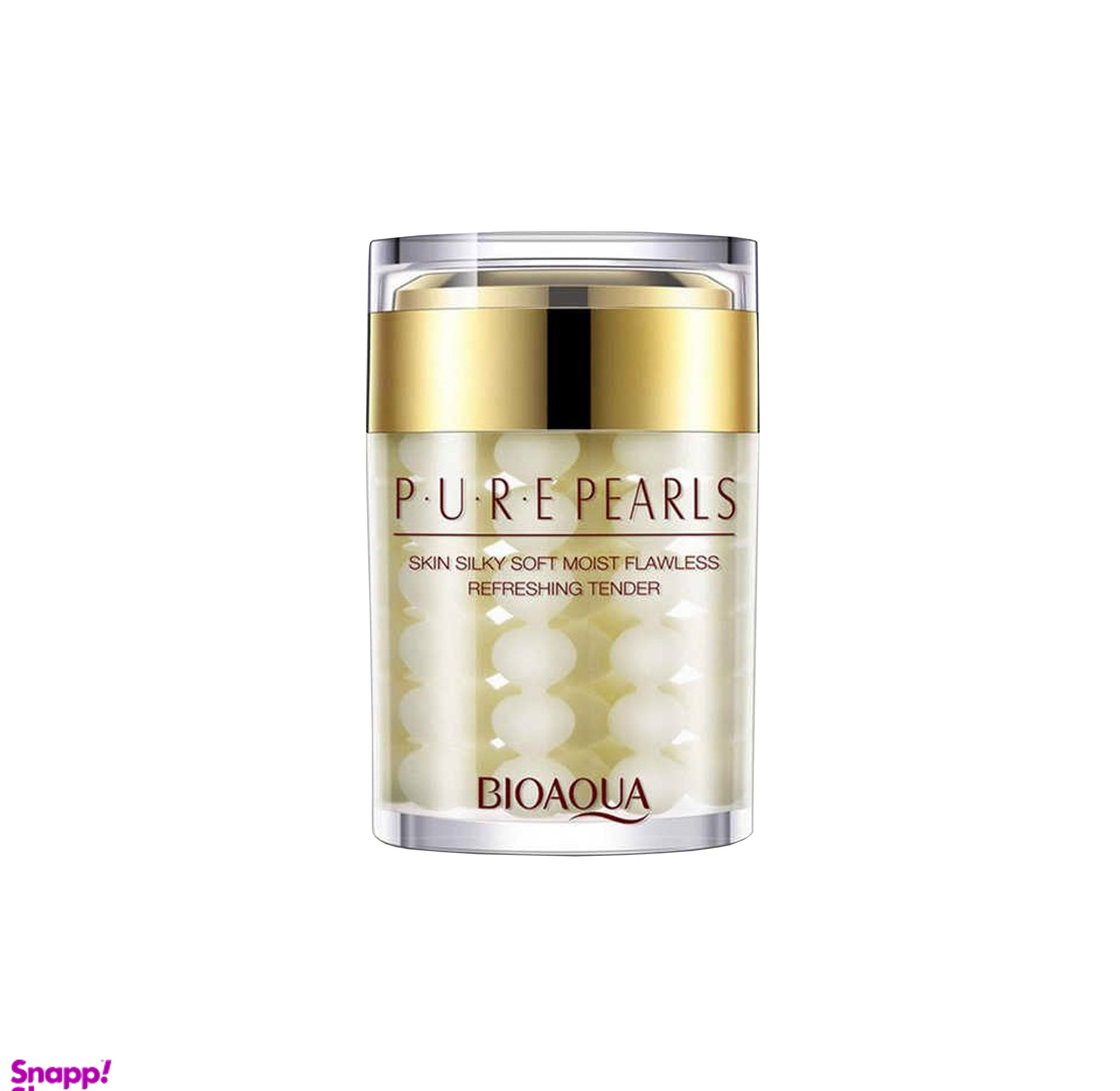کرم شب ضد چروک بایوآکوا (BioAqua) مدل Pure Pearls حجم 60 میلی‌‌ لیتر