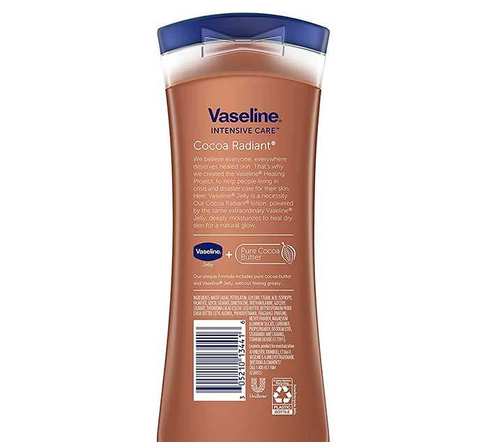 لوسیون وازلین cocoa glow حجم 400 میلی لیتر