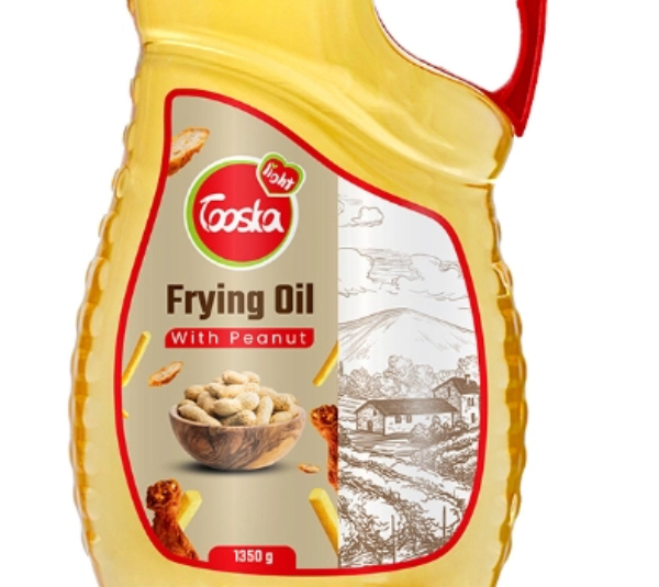 روغن سرخ کردنی حاوی بادام زمینی توسکا لایت وزن 1350 گرم