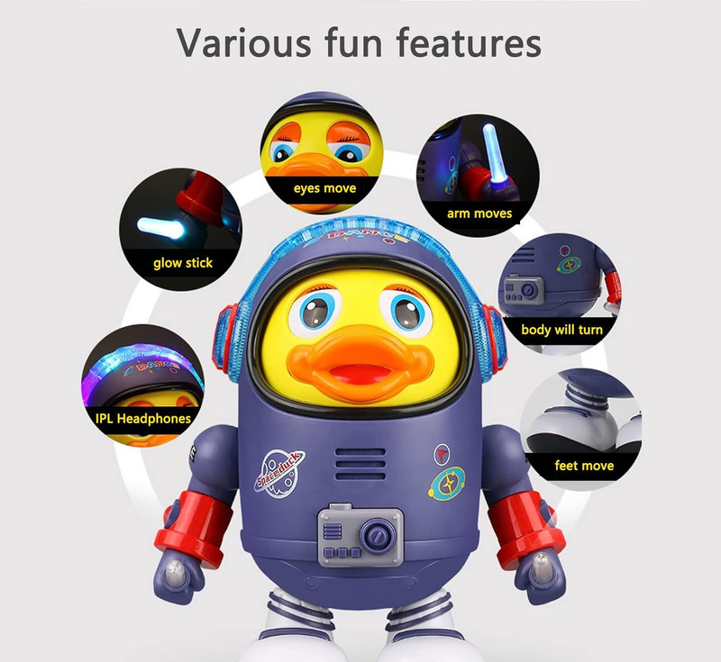 اسباب بازی ناب سل مدل اردک موزیکال طرح فضانورد SPACE DUCK DANCE
