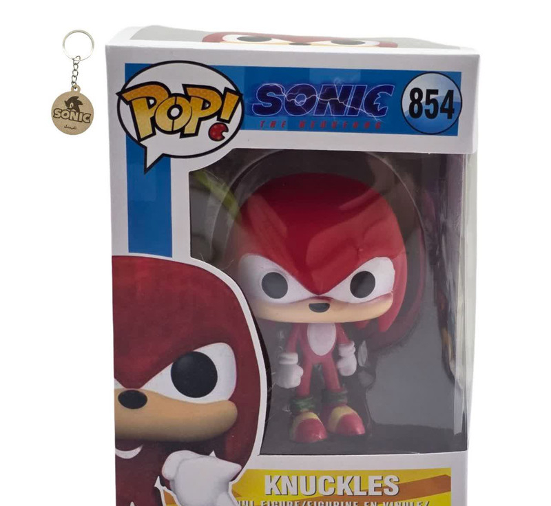 فیگور ناب سل مدل فانکو پاپ سونیک طرح ناکلز ارتفاع 10 سانتی متر knuckles 854 به همراه جاسوییچی
