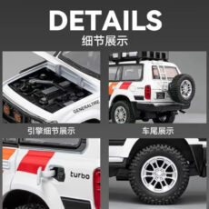 ماکت ماشین ناب سل مدل تویوتا لندکروزر آفرود Toyota Land Cruiser LC80 کد W100 به همراه جاسوییچی