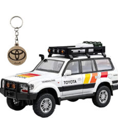ماکت ماشین ناب سل مدل تویوتا لندکروزر آفرود Toyota Land Cruiser LC80 کد W100 به همراه جاسوییچی