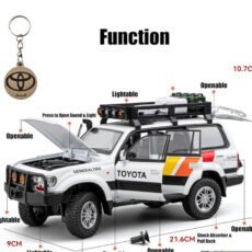 ماکت ماشین ناب سل مدل تویوتا لندکروزر آفرود Toyota Land Cruiser LC80 کد W100 به همراه جاسوییچی