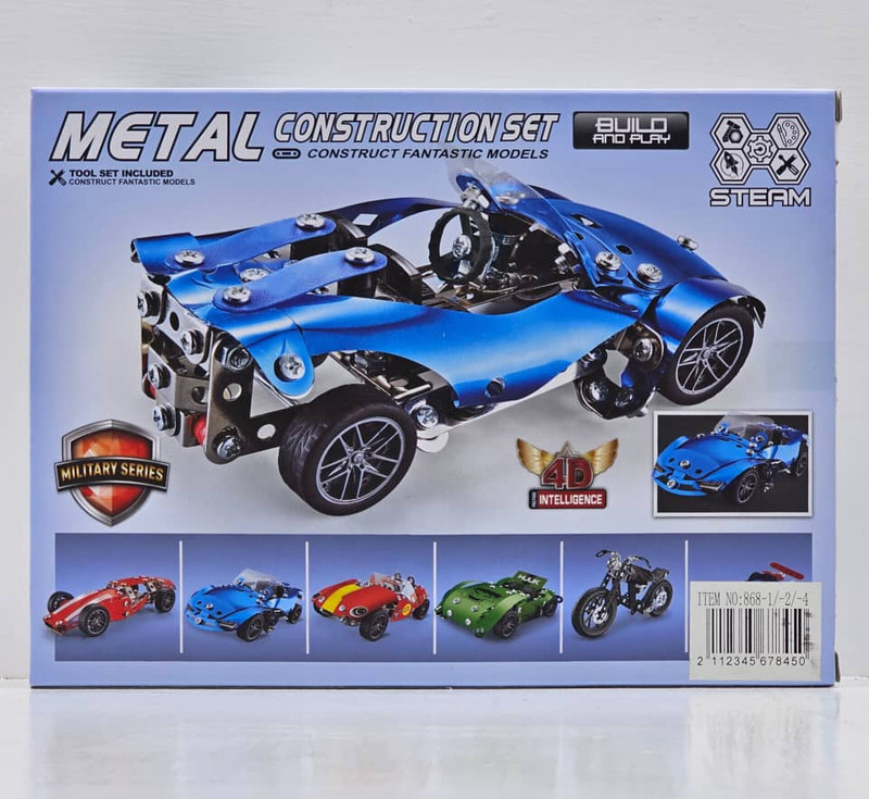 ساختنی 208 تکه ناب سل مدل METAL CONSTRUCTION SET NO.868-1 ماشین فلزی