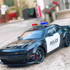 ماکت ماشین ناب سل مدل دوج چلنجر هلکت پلیس فلزی همراه با جاسوییچی Dodge Challenger SRT Police