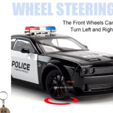 ماکت ماشین ناب سل مدل دوج چلنجر هلکت پلیس فلزی همراه با جاسوییچی Dodge Challenger SRT Police