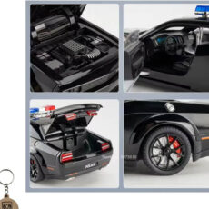 ماکت ماشین ناب سل مدل دوج چلنجر هلکت پلیس فلزی همراه با جاسوییچی Dodge Challenger SRT Police