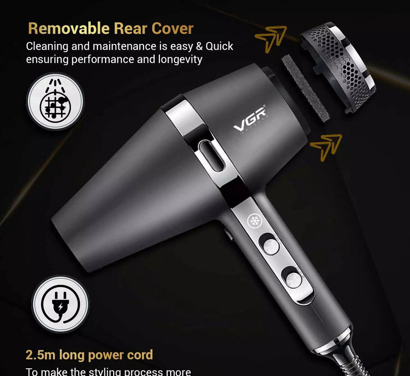 سشوار حرفه ای وی جی آر مدل V-451