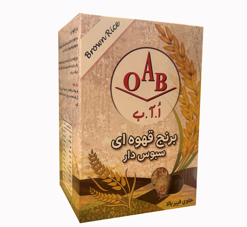 برنج قهوه ای سبوس دار ا آ ب وزن 700 گرم