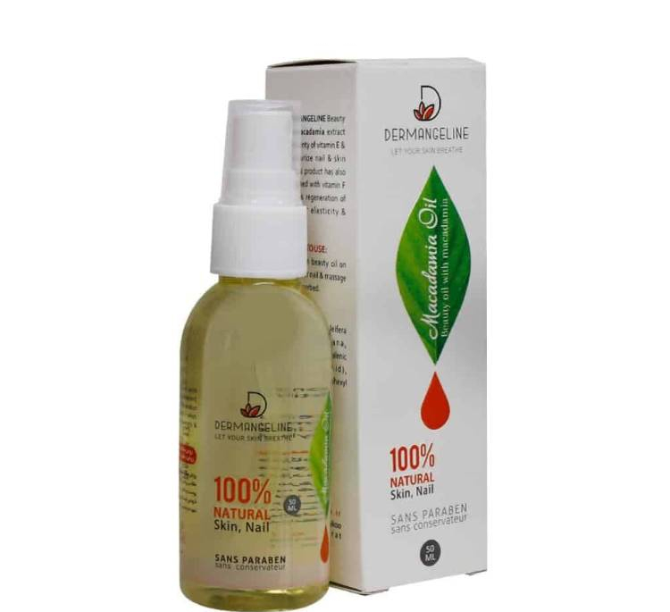 روغن تقویت کننده پوست صورت درم انجلین مدل روغن ماکادمیا و فندق استرالیایی حجم 60 میلی‌ لیتر