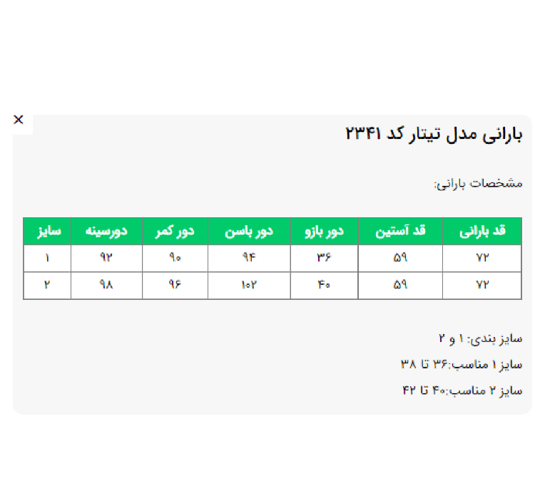 بارانی زنانه السانا مدل تیتار کد 234128 رنگ سرمه ای