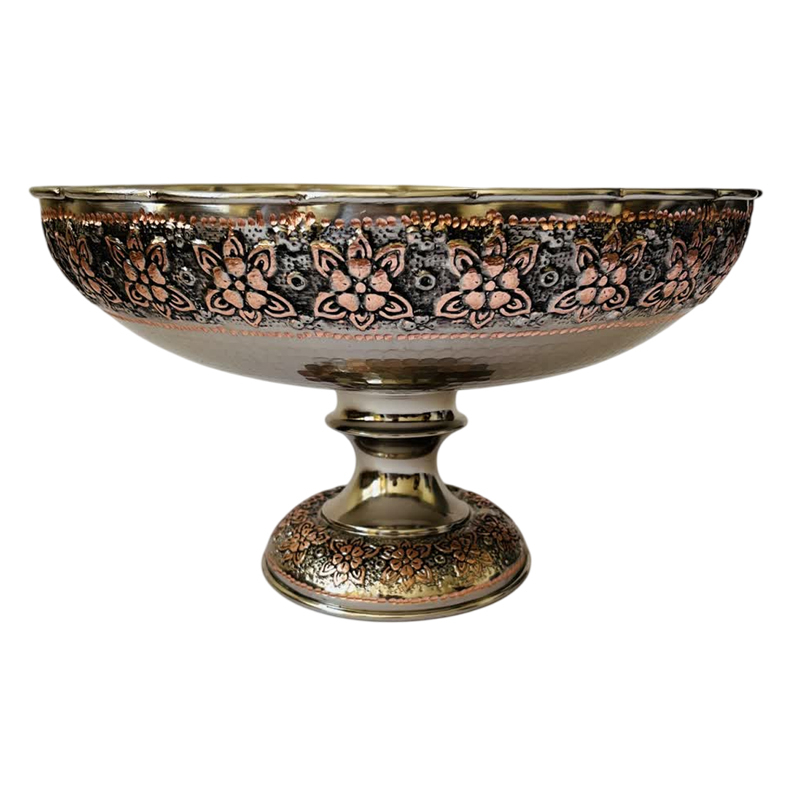 میوه خوری مسی مدل قلم زنی کد ZH320.18