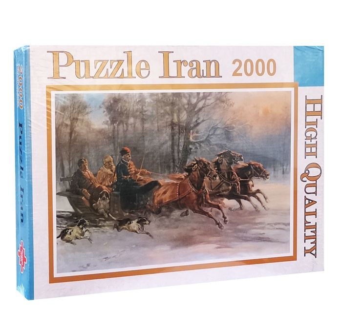 پازل 2000 تکه پازل ایران طرح کالسکه اسب در برف کد 102110-82