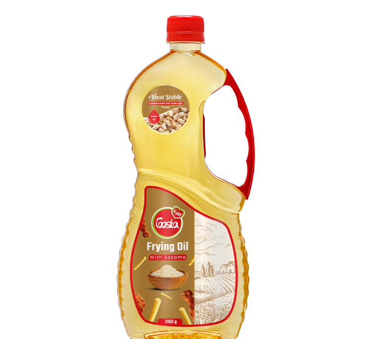 روغن سرخ کردنی حاوی کنجد توسکا لایت وزن 1350 گرم