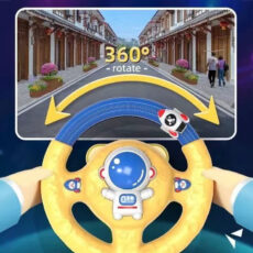 اسباب بازی ناب سل مدل فرمان داشبوردی طرح ادم فضایی موزیکال چراغدار با چرخش 360 درجه SPACE SERIES LITTLE DRIVER