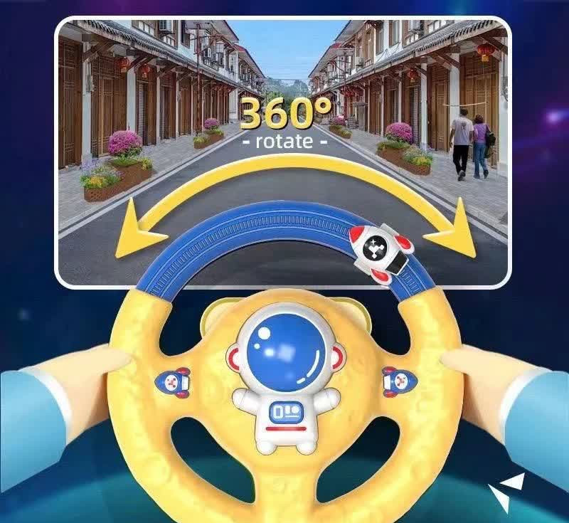 اسباب بازی ناب سل مدل فرمان داشبوردی طرح ادم فضایی موزیکال چراغدار با چرخش 360 درجه SPACE SERIES LITTLE DRIVER