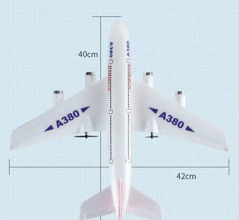 هواپیما بازی ناب سل مدل کنترلی مسافربری ایرباسAIRCRAFT AIRBUS A380 شارژی با قابلیت پرواز