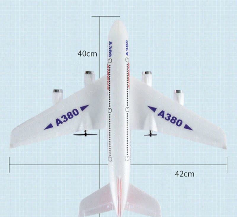 هواپیما بازی ناب سل مدل کنترلی مسافربری ایرباسAIRCRAFT AIRBUS A380 شارژی با قابلیت پرواز