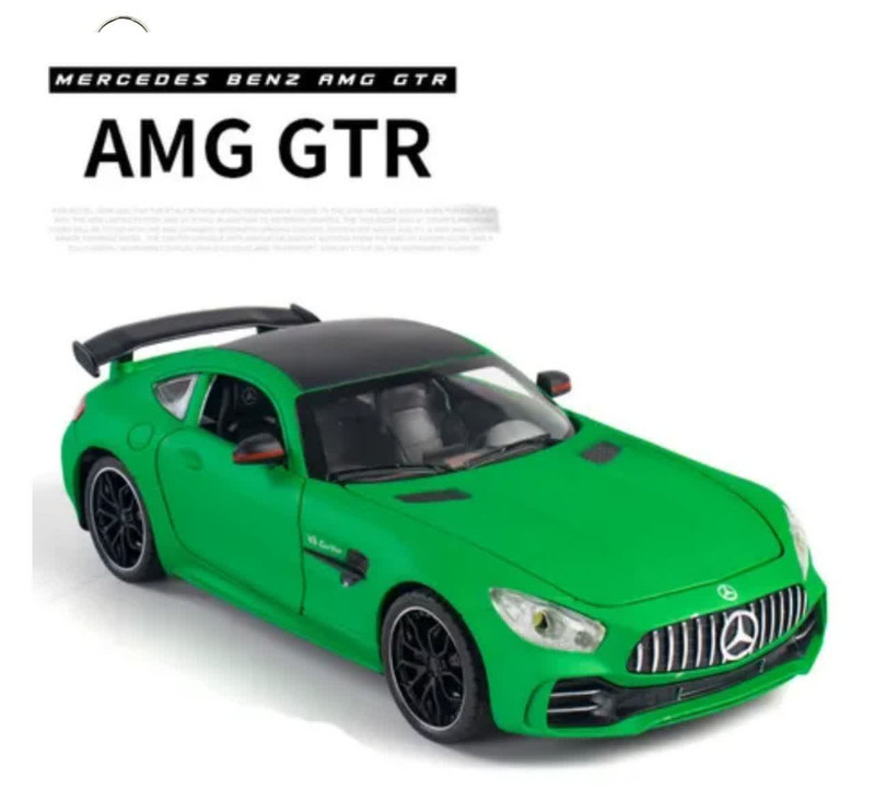 ماکت ماشین ناب سل مدل مرسدس بنز چه ژی دودزا فلزی اسپرت چراغدار موزیکال MERCDES BENZ AMG GTR NAAB001 به همراه جاسوییچی
