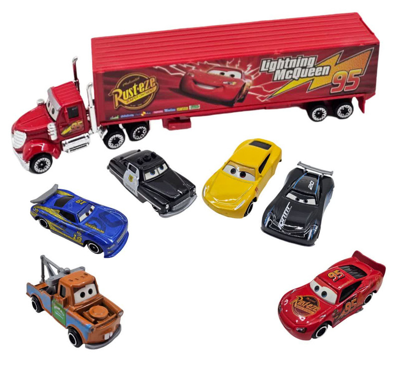 کیت ماشین بازی ناب سل مدل مکویین فلزی و دوستان مجموعه 7 عددی McQueen's car