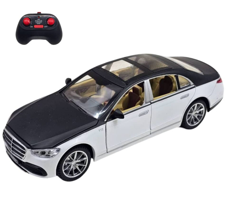 ماشین بازی کنترلی ناب سل مدل بنز میباخ دودزا شارژی فلزی چراغدار موزیکال MERCEDES BENZ MAYBACH
