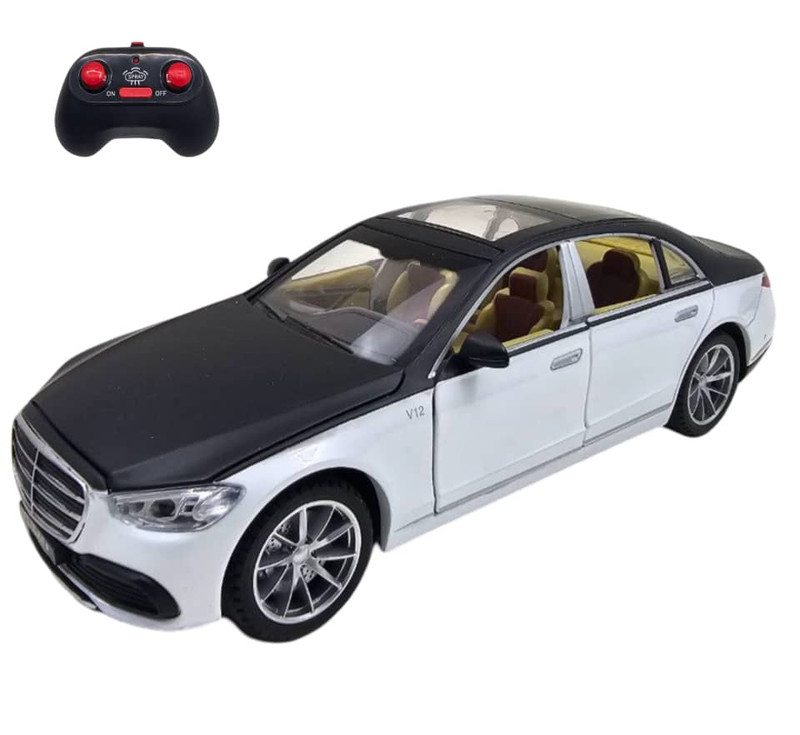 ماشین بازی کنترلی ناب سل مدل بنز میباخ دودزا شارژی فلزی چراغدار موزیکال MERCEDES BENZ MAYBACH