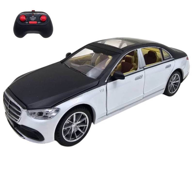 ماشین بازی کنترلی ناب سل مدل بنز میباخ دودزا شارژی فلزی چراغدار موزیکال MERCEDES BENZ MAYBACH