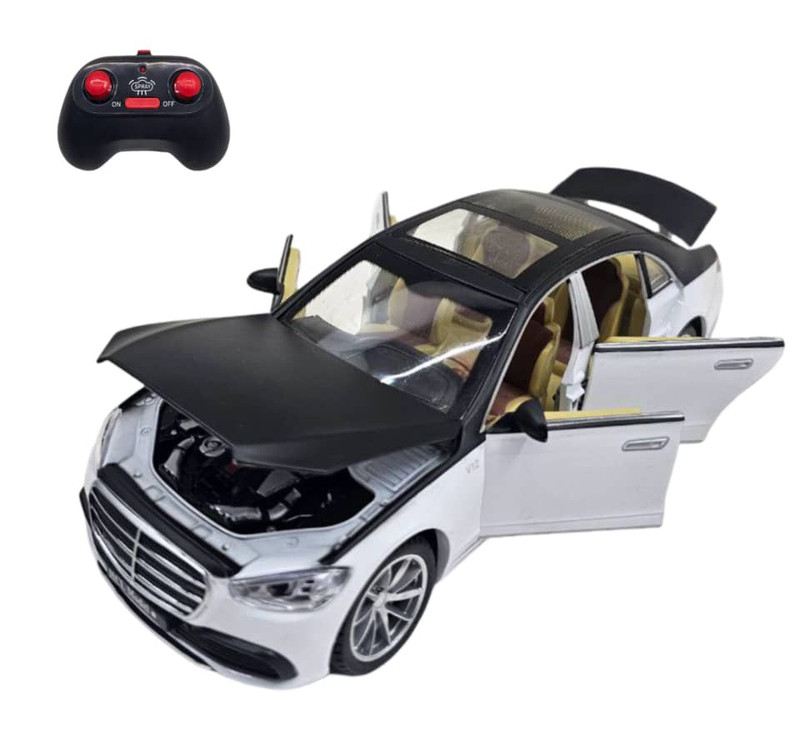 ماشین بازی کنترلی ناب سل مدل بنز میباخ دودزا شارژی فلزی چراغدار موزیکال MERCEDES BENZ MAYBACH