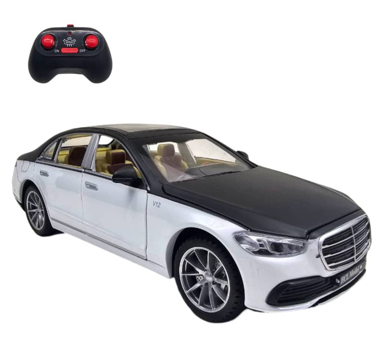 ماشین بازی کنترلی ناب سل مدل بنز میباخ دودزا شارژی فلزی چراغدار موزیکال MERCEDES BENZ MAYBACH